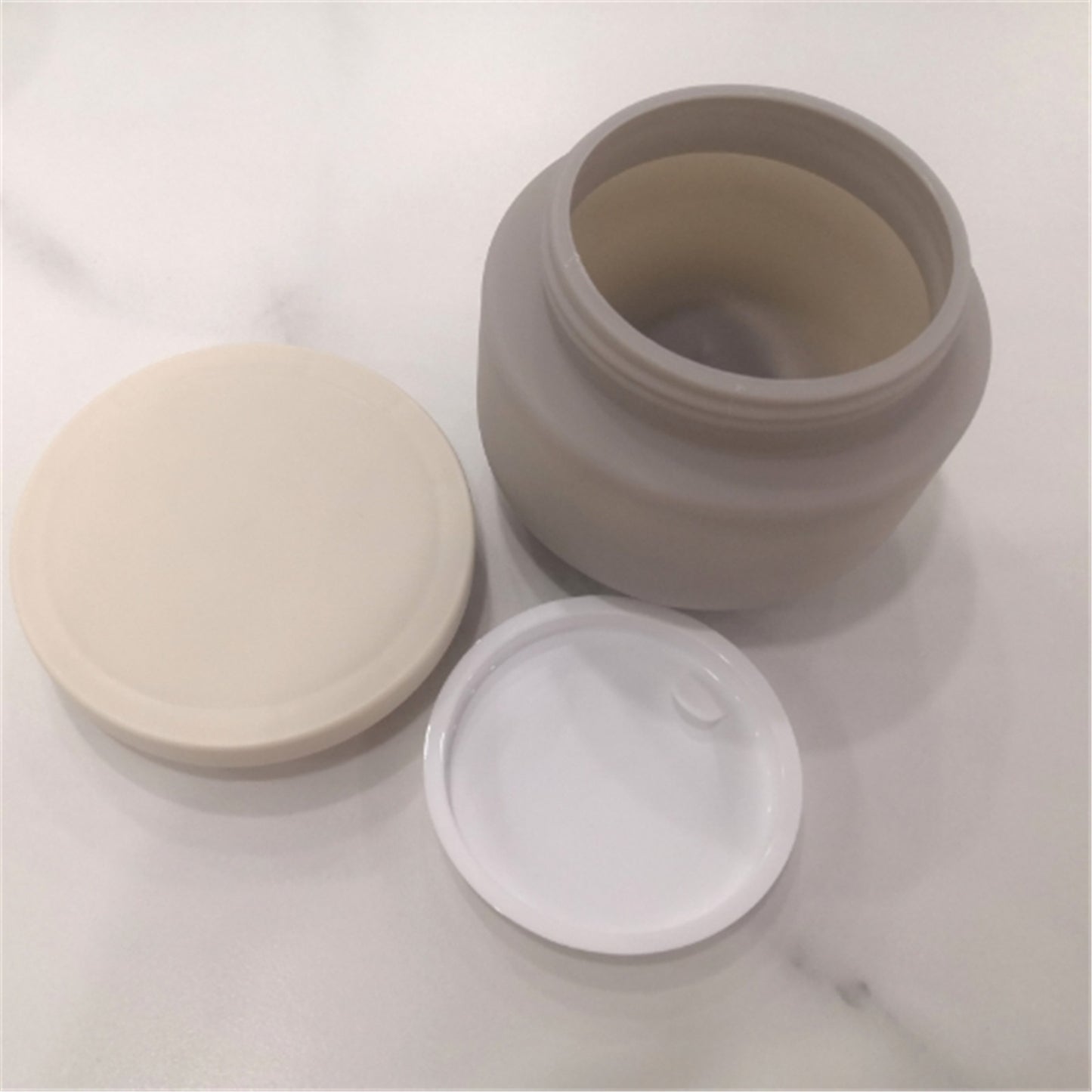 Gray Toiletry Jar with Lid- 250ml